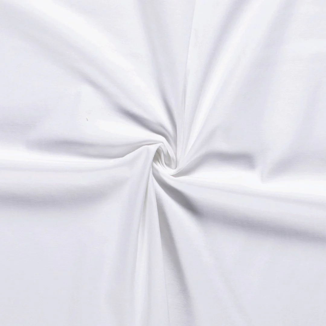 Tissu coton sergé épais uni coloris blanc, 25cm