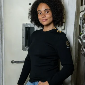 Pull marin Astrolabe x Marine nationale (NOIR)