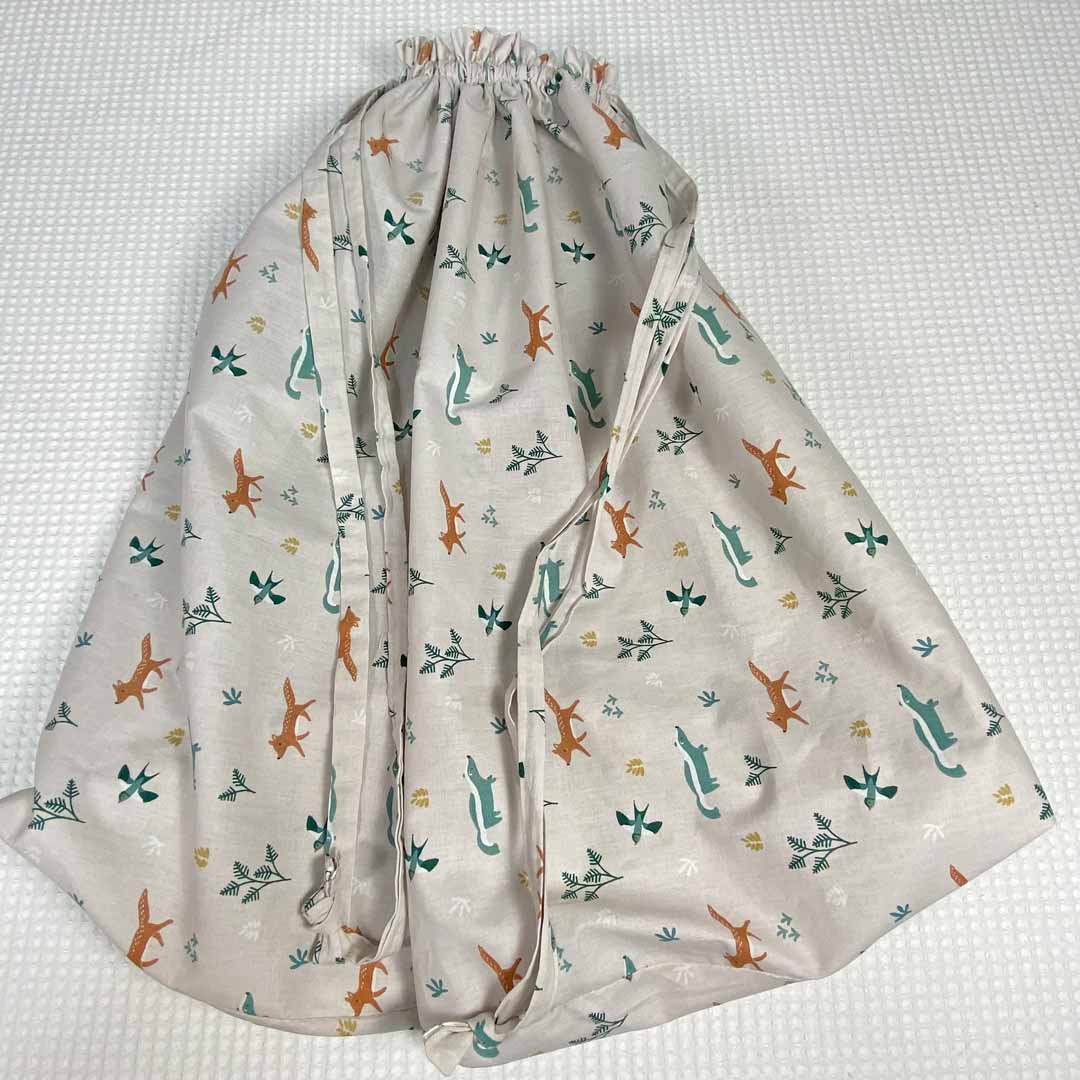 Tissu coton imprimé pour enfants, motifs blaireau, renards, hirondelles, 50cm – Image 5