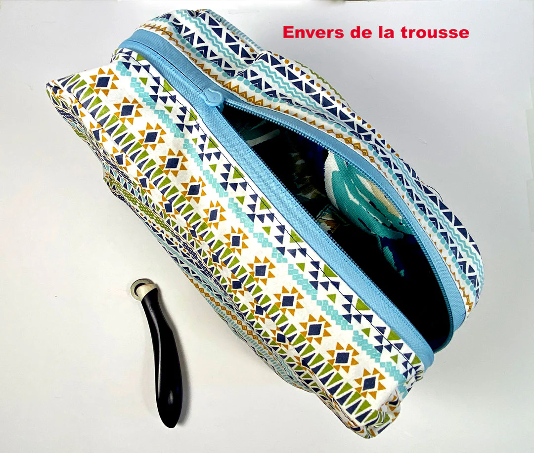 Tissu coton imprimé pour enfants, tissu motifs aztèque, bleu, 50cm – Image 5