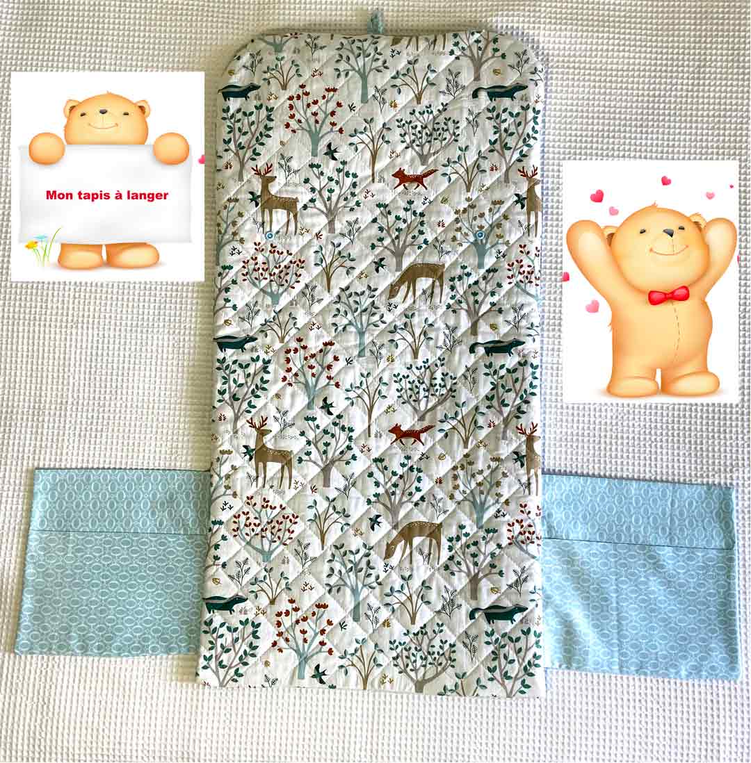 Tissu coton matelassé réversible pour enfants, Chewonki/Djamena, 50cm – Image 7