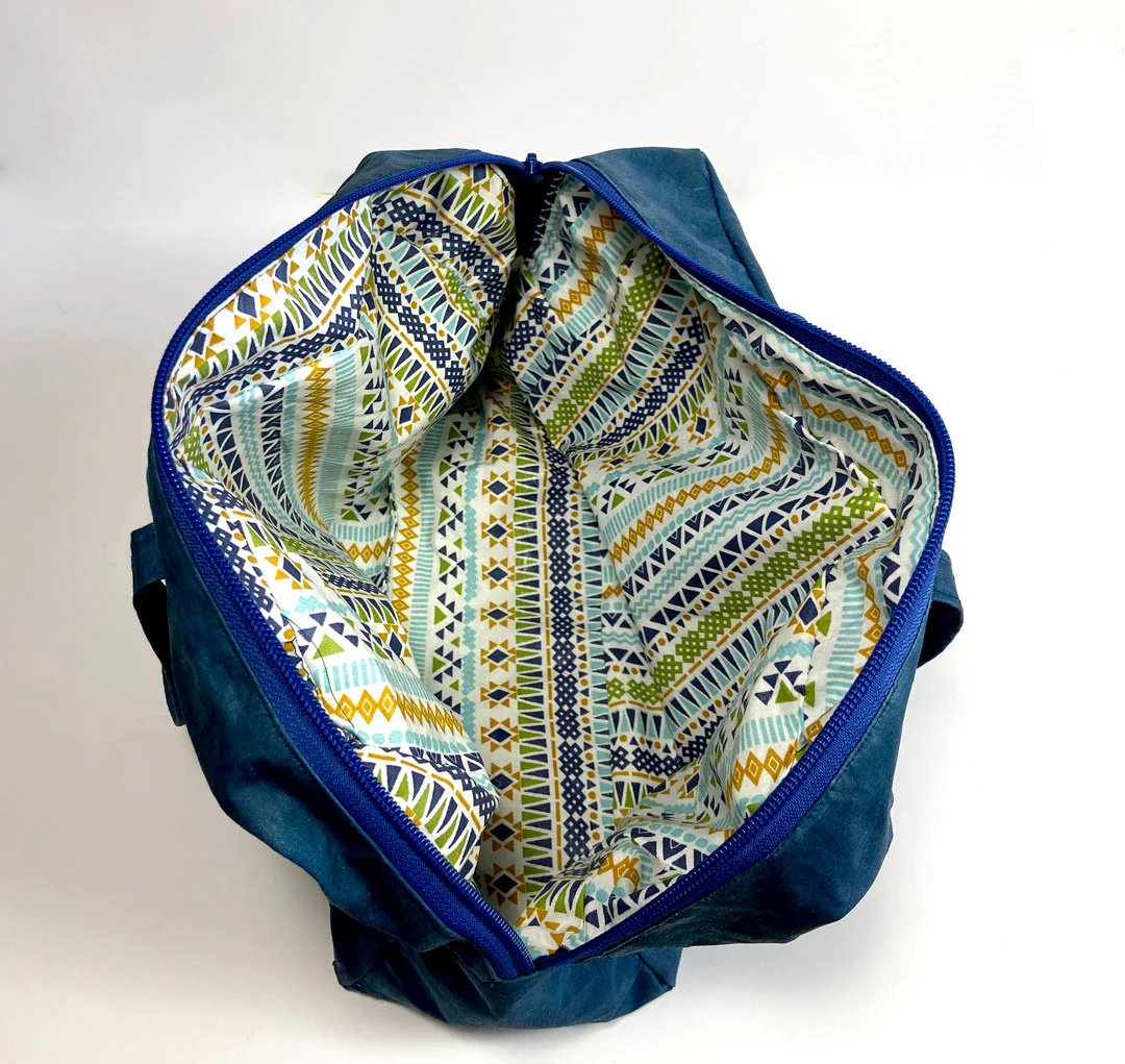 Tissu coton imprimé pour enfants, tissu motifs aztèque, bleu, 50cm – Image 4