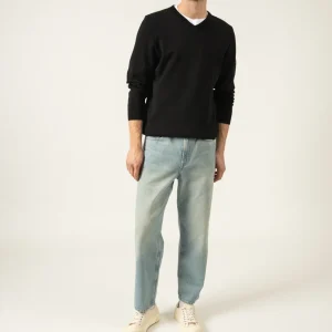 Pull Cuirassé - en laine mérinos (NOIR)