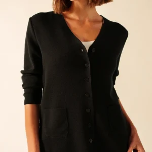 Gilet Blainville - en laine mérinos (NOIR)