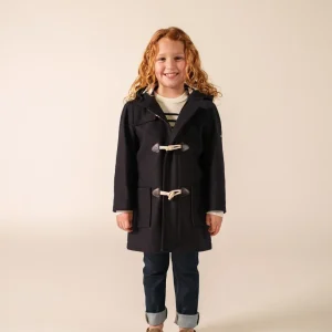Duffle-coat enfant St Malo - en drap de laine (NAVY)
