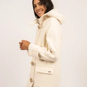 Duffle-coat Venus - en drap de laine (BLANC D'HIVER)