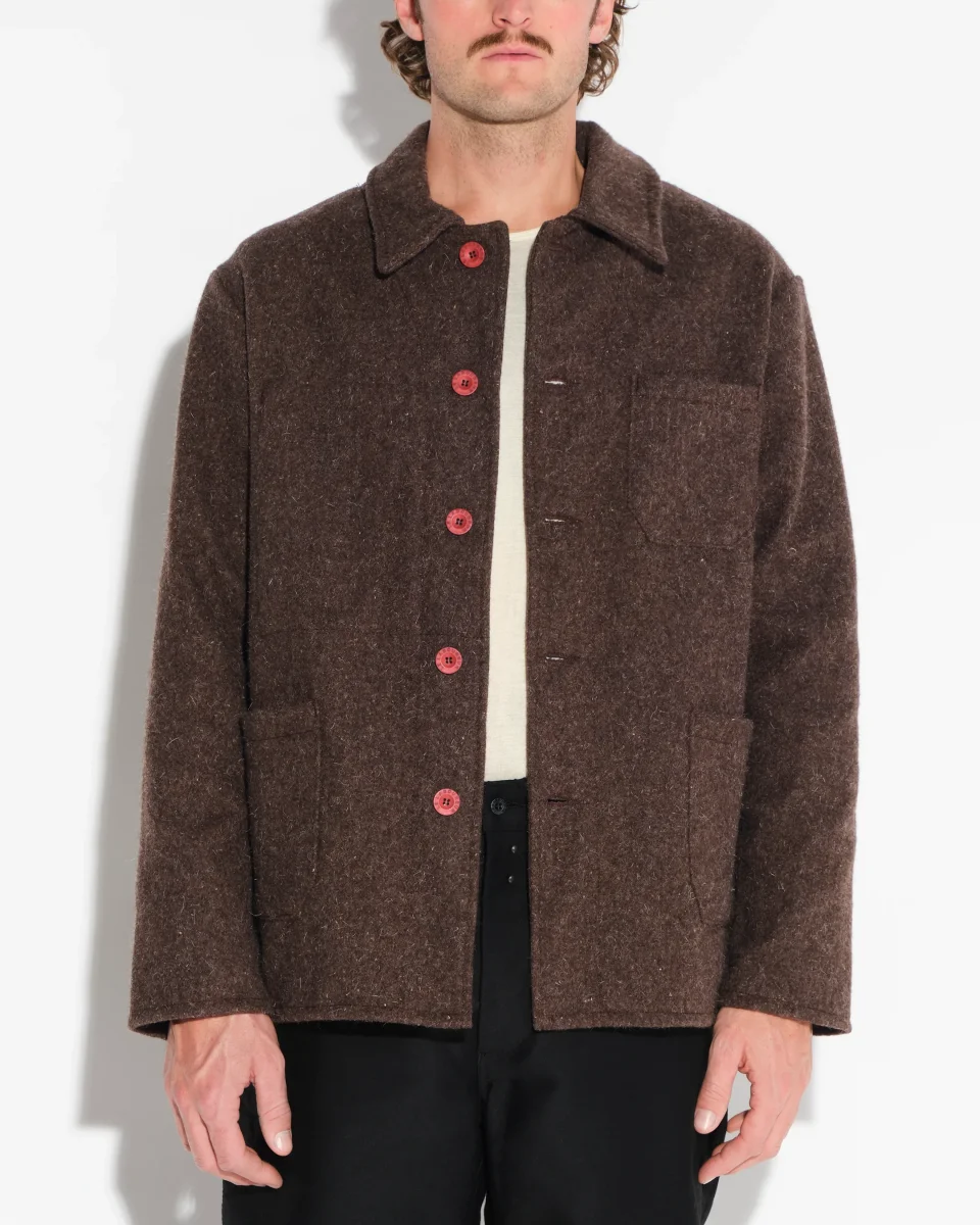 Veste en laine burel - marron – Image 3