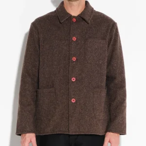 Veste en laine burel - marron