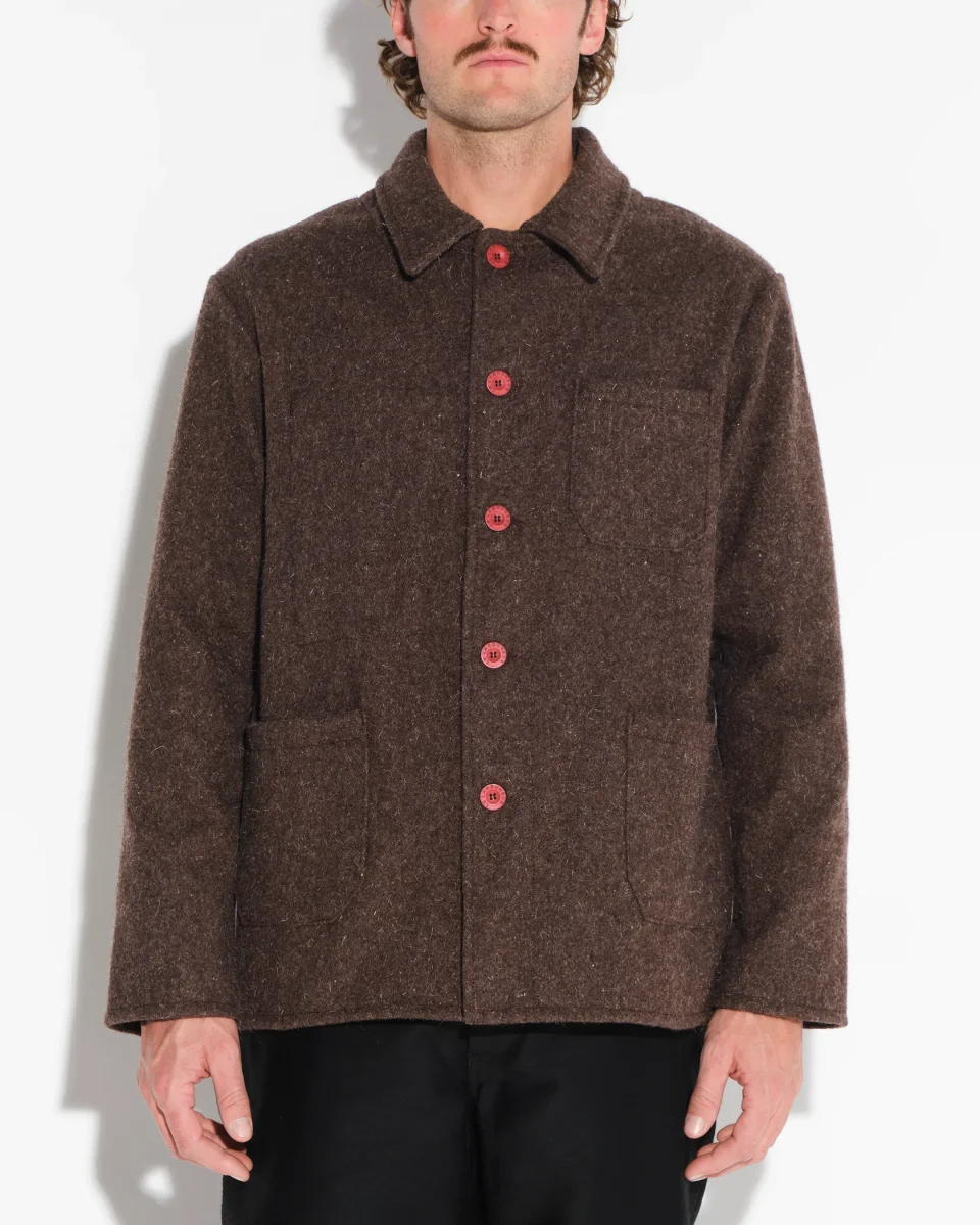 Veste en laine burel - marron