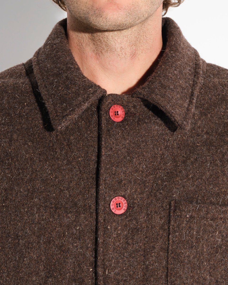 Veste en laine burel - marron – Image 5