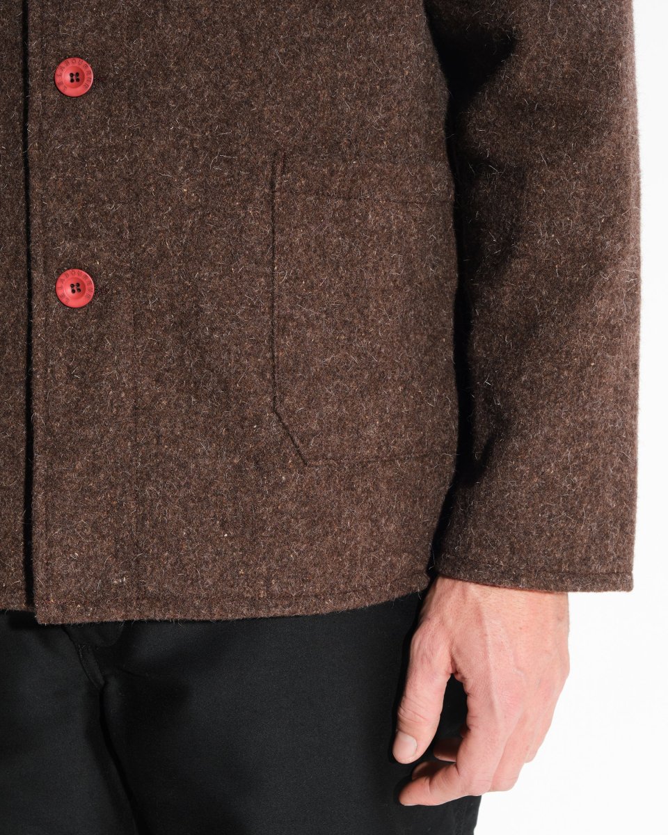 Veste en laine burel - marron – Image 6