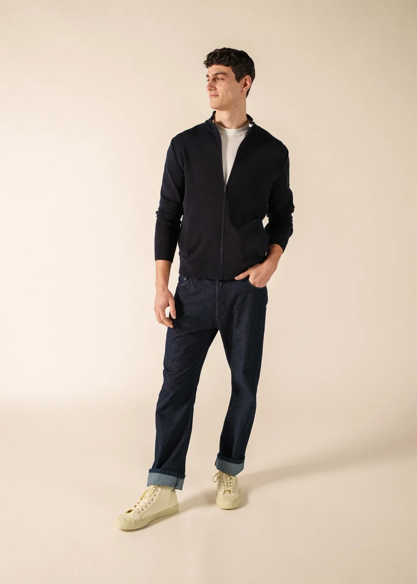 Cardigan zippé Equipage (NAVY) – Image 2