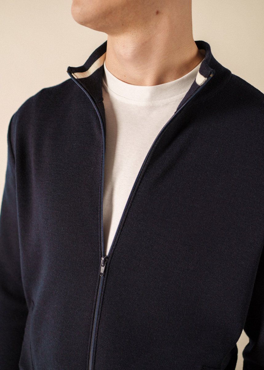 Cardigan zippé Equipage (NAVY) – Image 5