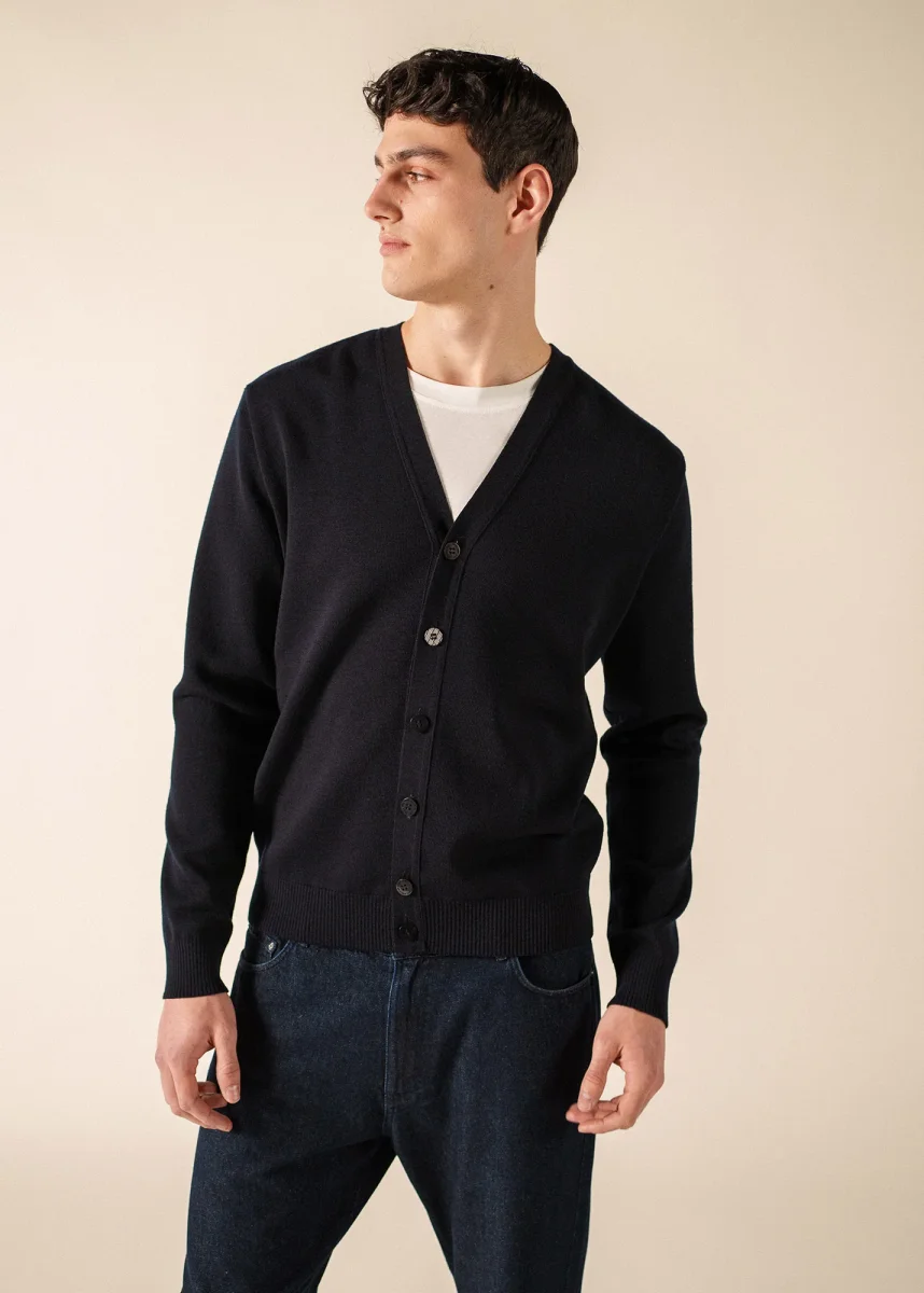 Cardigan Equipage (NAVY/ECUME) – Image 4