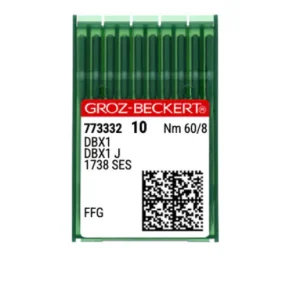 Aiguilles pour machine à coudre industrielle Groz-Beckert 1738, 16x257 SES NM 60
