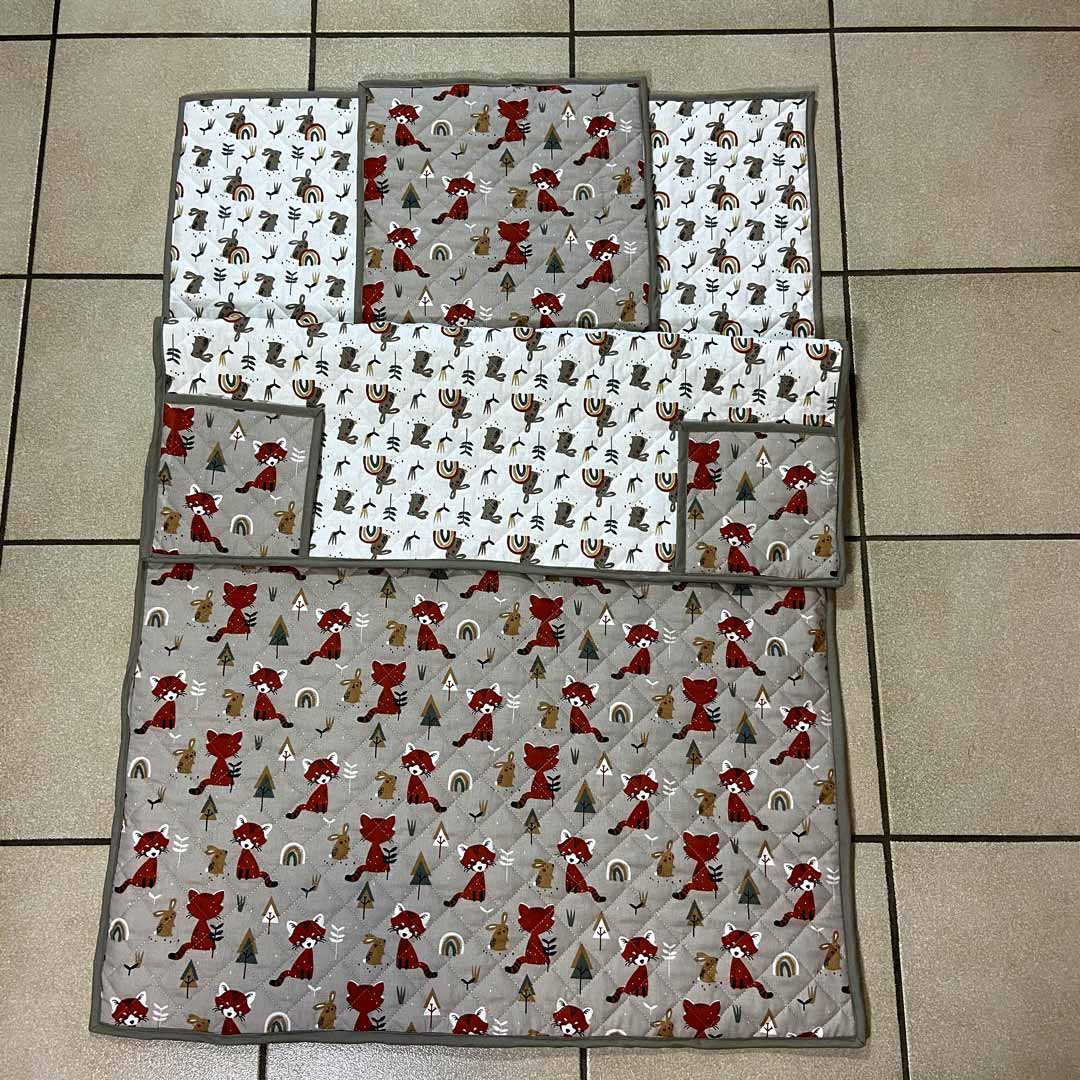 Tissu coton matelassé réversible pour enfants, Chewonki/Djamena, 50cm – Image 6