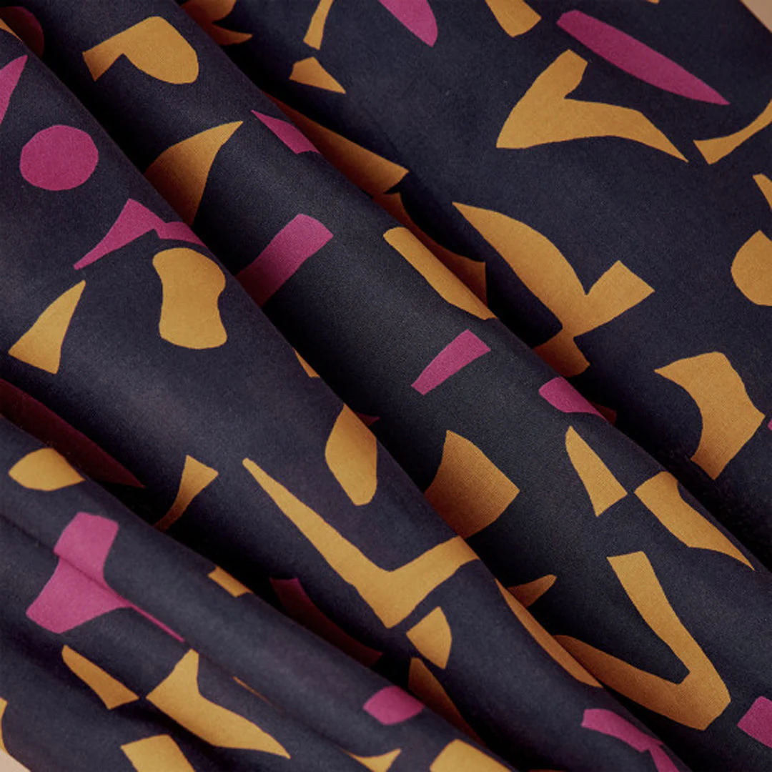 Tissu modal de viscose Shadow night, création française, Atelier Brunette 10cm – Image 3