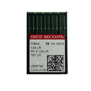 Aiguilles industrielles Groz-Beckert 134LR, RTW, PFx134LR, NM 100