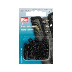 Agrafes jupe no. 9 avec porte agrafes, noir, 261458