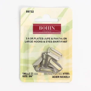 Agrafes plates pantalon Bohin 20mm