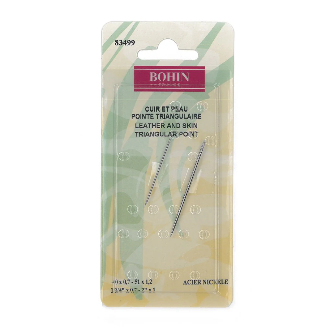 Aiguilles cuir et peau à pointe triangulaire, Bohin, 83499 – Image 2