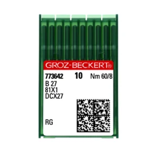 Aiguilles pour surjeteuse industrielle Groz-Beckert B27, 81x1, DCx27 NM 60