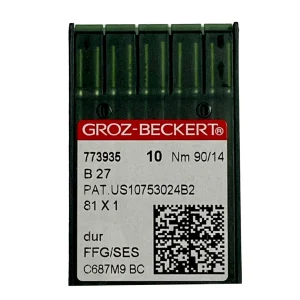 Aiguilles pour surjeteuse industrielle Groz-Beckert B27, 81x1 SES, DCx27J, NM 90