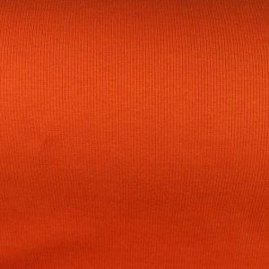 Bord côte jersey tubulaire orange laize 35cm