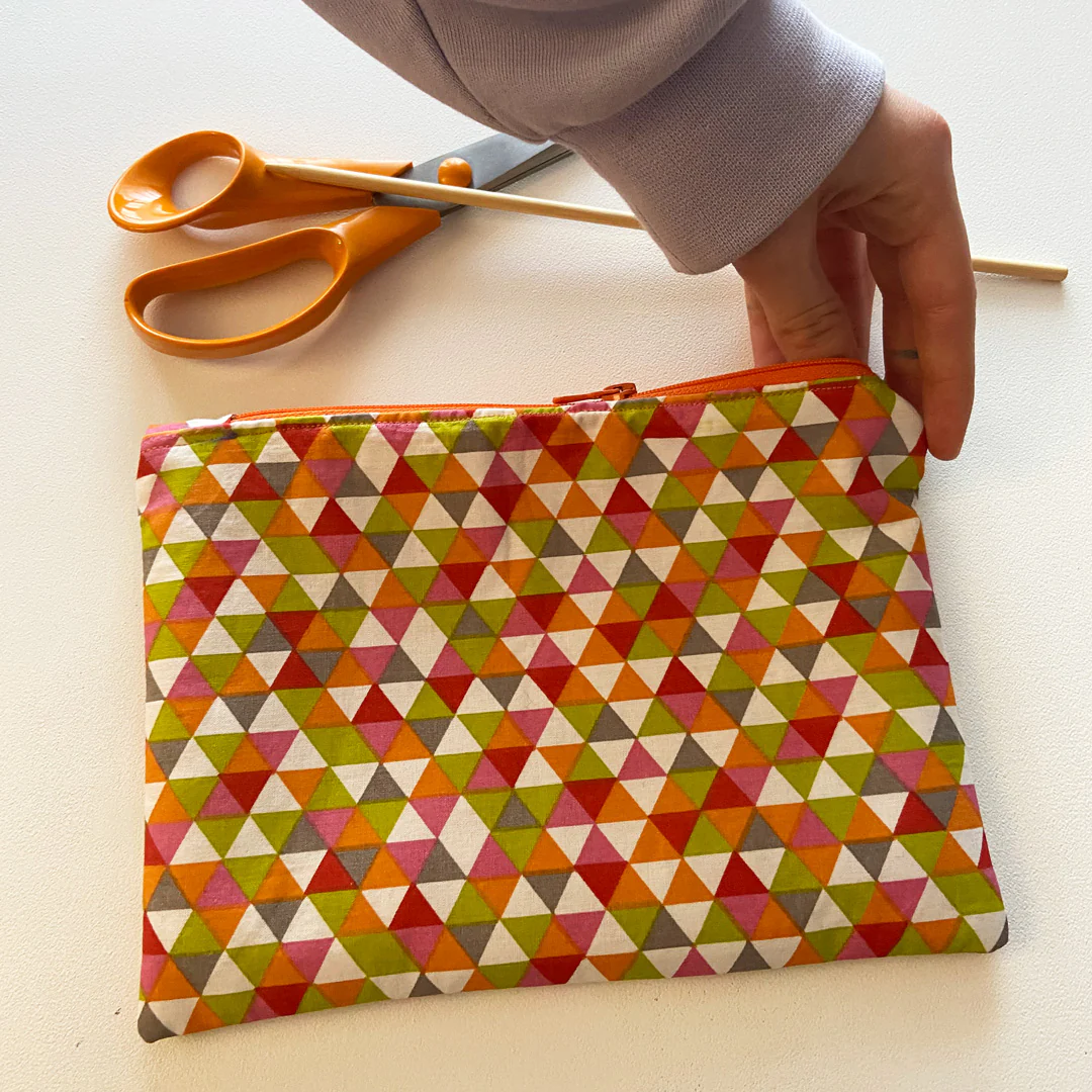 Tissu coton rose anis 100% coton laize 150cm, motifs géométriques, 50cm – Image 4