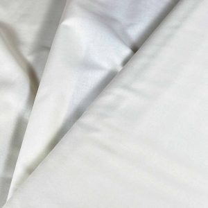 Tissu coton cretonne uni blanc cassé, 50cm