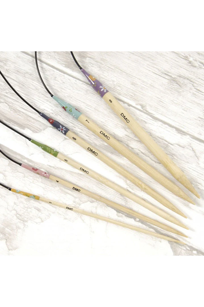 Aiguilles circulaires à tricoter bambou, U1844/3 DMC, Aiguilles circulaires 80cm – Image 3