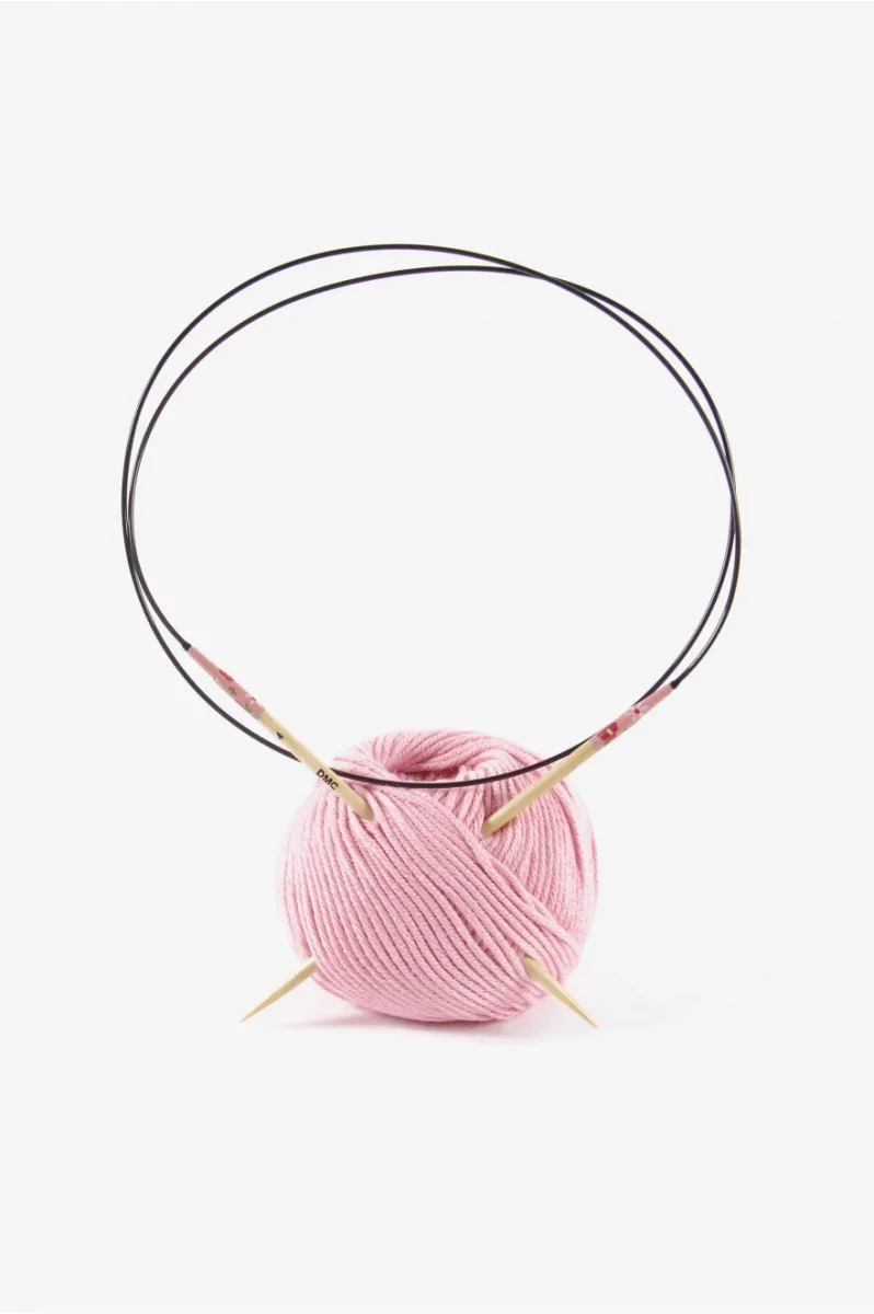 Aiguilles circulaires à tricoter bambou, U1844/4 DMC, Aiguilles circulaires 80cm – Image 3