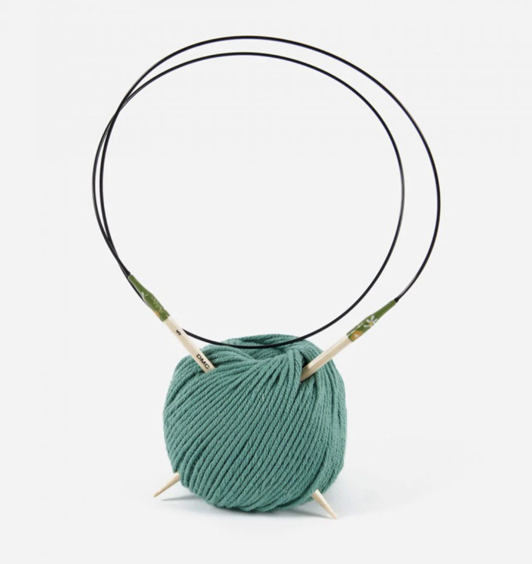 Aiguilles circulaires à tricoter bambou, U1844/5 DMC, Aiguilles circulaires 80cm – Image 3