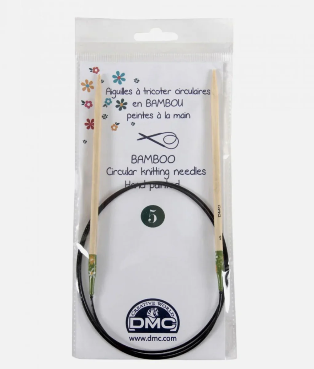 Aiguilles circulaires à tricoter bambou, U1844/5 DMC, Aiguilles circulaires 80cm – Image 4
