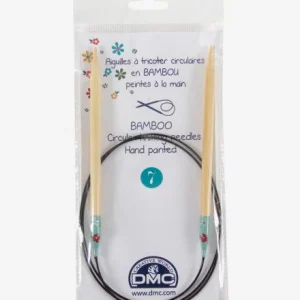 Aiguilles circulaires à tricoter bambou, U1844/7 DMC, Aiguilles circulaires 80cm