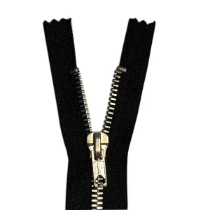 Fermeture éclair séparable métal argent Coloris noir, Z21, 6mm