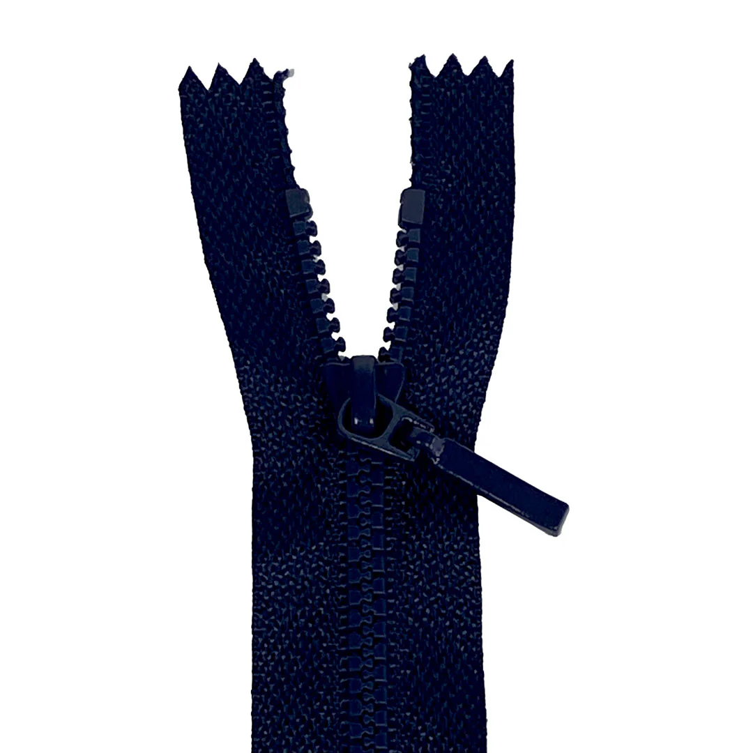 Fermeture Eclair injectée non séparable, Z48-570, maille 4mm, marine – Image 2