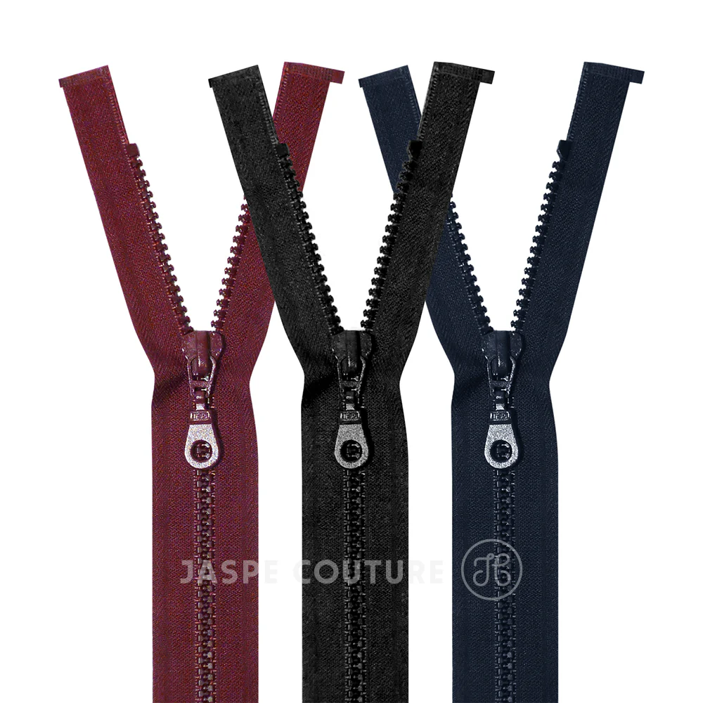 Fermeture éclair séparable moulée gris foncé Col 440 – Image 3