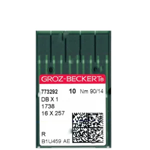 Aiguilles pour machine à coudre industrielle Groz-Beckert 1738, 16x257 NM 90