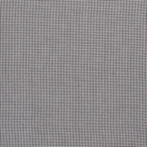 Tissu gabardine imprimé vichy à petits carreaux noir et blanc, 50cm