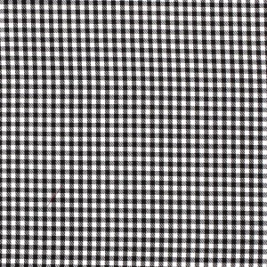 Tissu gabardine imprimé vichy noir et blanc, 50cm