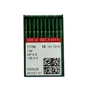 Aiguilles pour machine à coudre industrielle Groz-Beckert 134 SUK DPX5, FG, NM 70