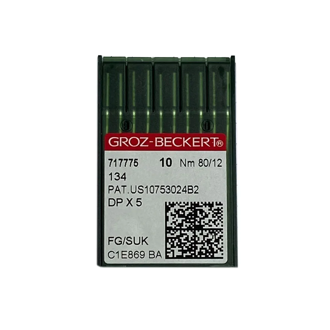 Aiguilles pour machine à coudre industrielle Groz-Beckert 134, DPX5 SUK NM 80 – Image 2