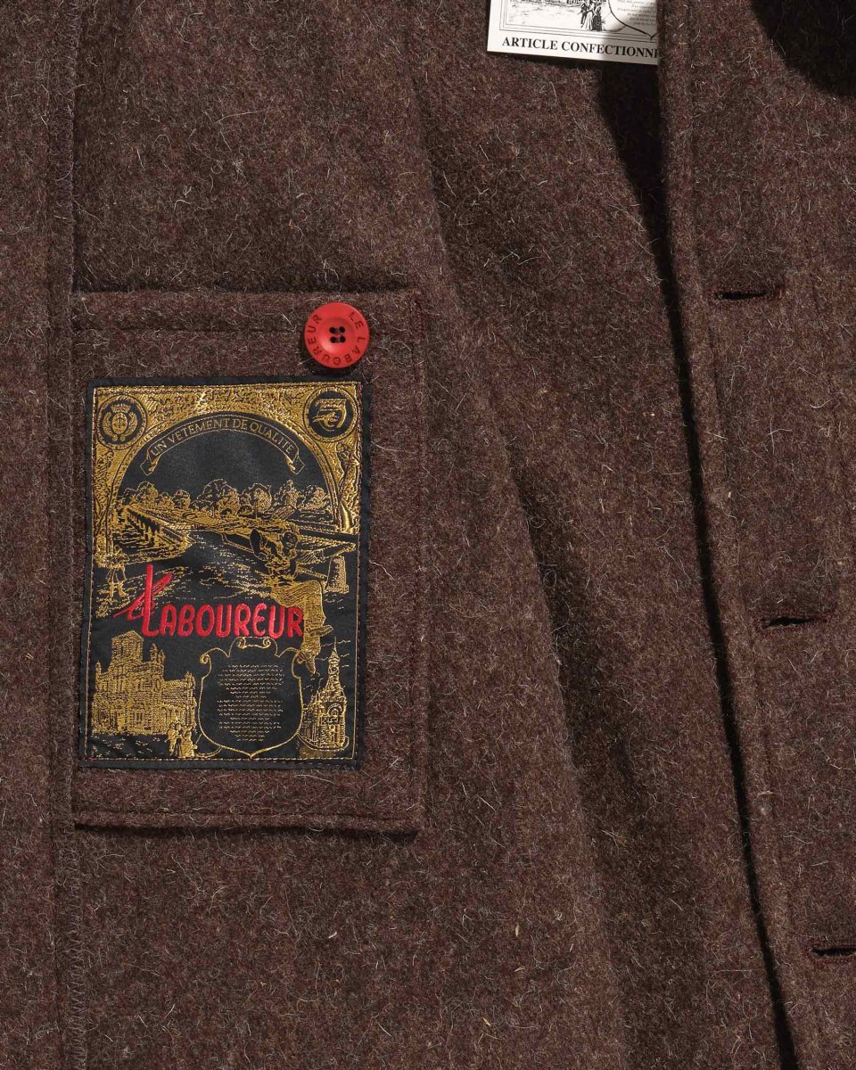 Veste en laine burel - marron – Image 7