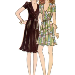 Patron couture robe portefeuille vintage en tricot McCall's 8379