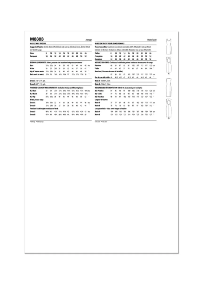 Patron couture robe en tricot McCall's 8383 – Image 7