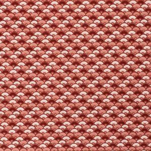 Tissu Popeline de coton motifs abstrait couleur brique, 50 cm