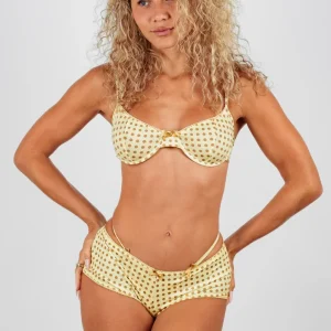 Balconnet Jaune à Pois Marron | Lingerie