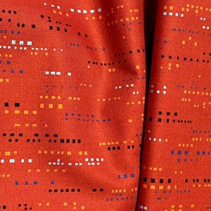 Tissu coton imprimé ocre Hoodies Collection, petits cubes, tissu Stof, 50cm