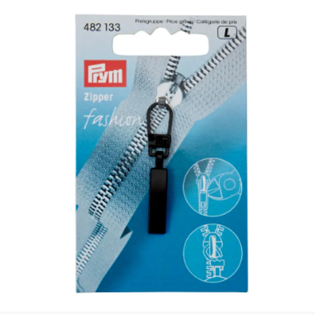 Tirette métallique noire pour fermeture à glissière, 482133 – Image 3